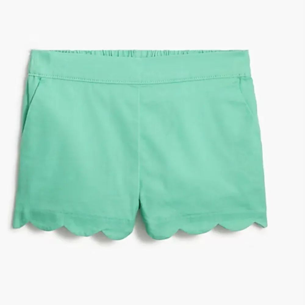 J Crew Factory Girls' scallop-hem pull-on short